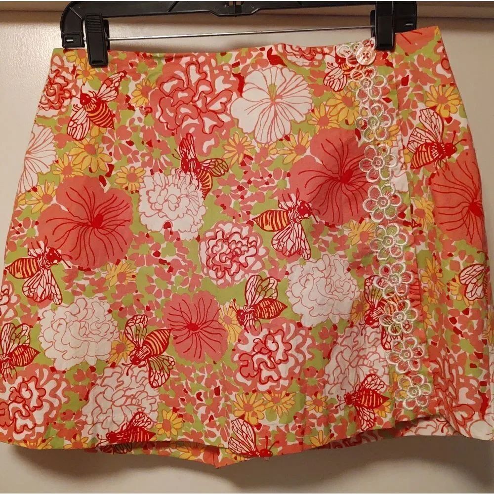 Key West bee's knees lacey wrap skort- perfect poplin Size 4